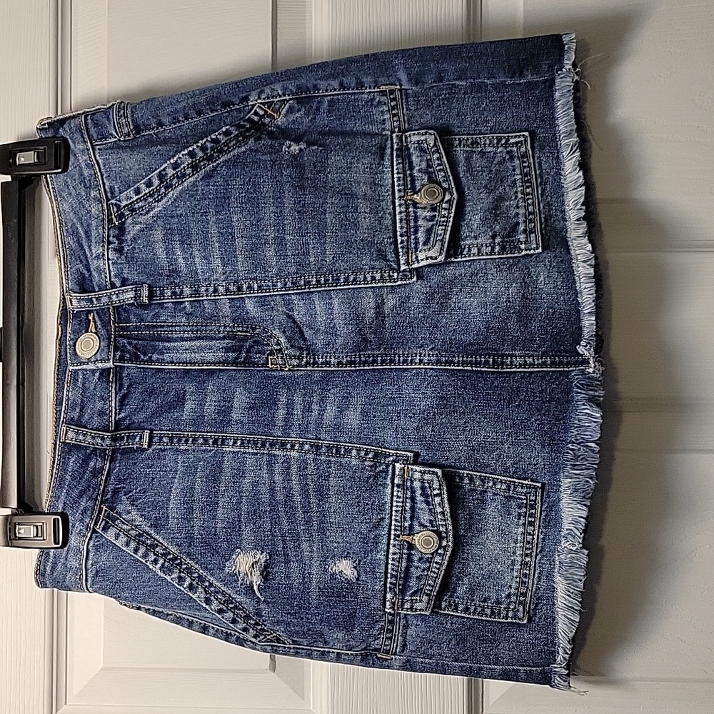 Blue jean mini skirt. Size 5. Brand SO